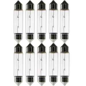 5-Watt 12-Volt T3.25 Xelogen Festoon Lamp Light Bulb, Clear Finish (10-Pack)