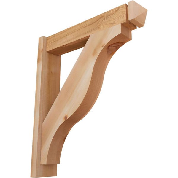 Ekena Millwork 6 in. x 30 in. x 26 in. Fuston Arts and Crafts Smooth Western Red Cedar Outlooker