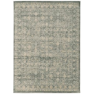 Colosseo Green 3 ft. x 5 ft. Traditional Oriental Vintage Area Rug