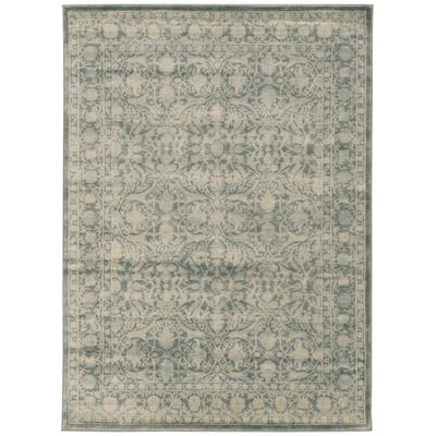 Colosseo Green 5 ft. x 7 ft. Traditional Oriental Vintage Area Rug 3562 ...