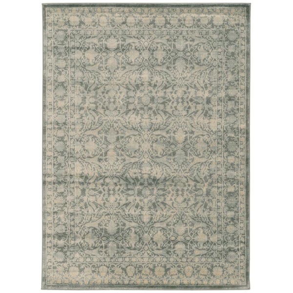 Unbranded Colosseo Green 5 ft. x 7 ft. Traditional Oriental Vintage Area Rug