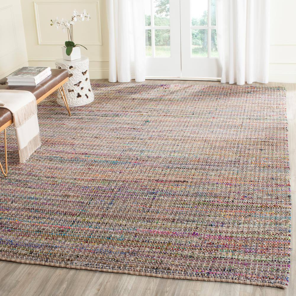 Handmade Coastal Breeze Blue Cotton 4'x6' Tufted Rug