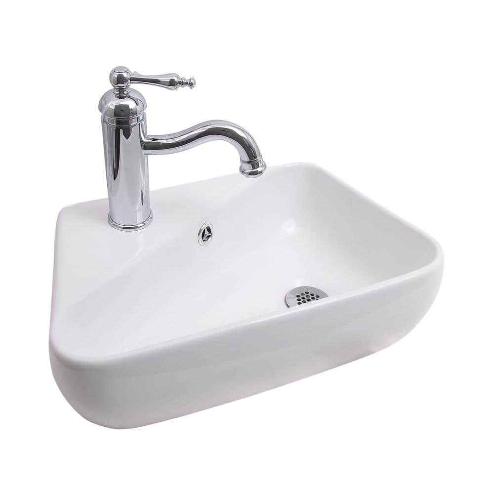 Barclay Products Coco WallMount Sink in White 41120WH The Home Depot