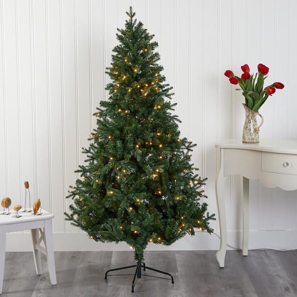 6FT Artificial Christmas Tree Spray White Bushy Branch With Pine Cones 