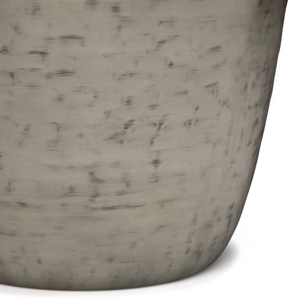 Antique Silver 20" Metal Drum Side Table