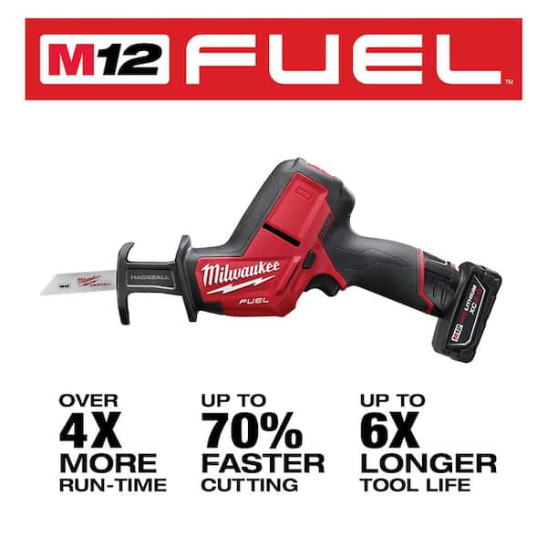 M12 FUEL 12V Lithium-Ion Brushless Cordless HACKZALL Reciprocating Saw Kit with M12 Rotary Tool