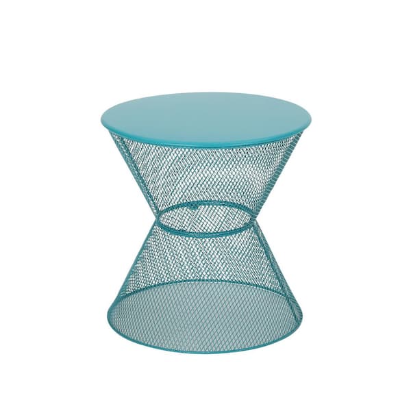 Flynama Iron Side Table in Teal