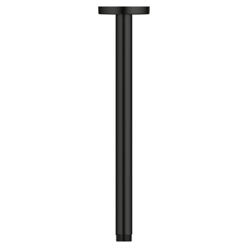 Matte Black 12" Ceiling Mount Shower Arm