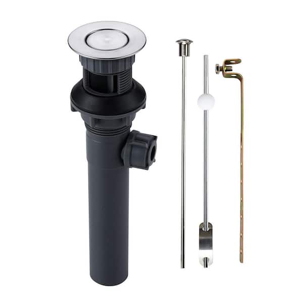 Drain Assembly Stopper with Lift Rod in Brushed Nickel