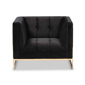 Ambra Black and Gold Armchair