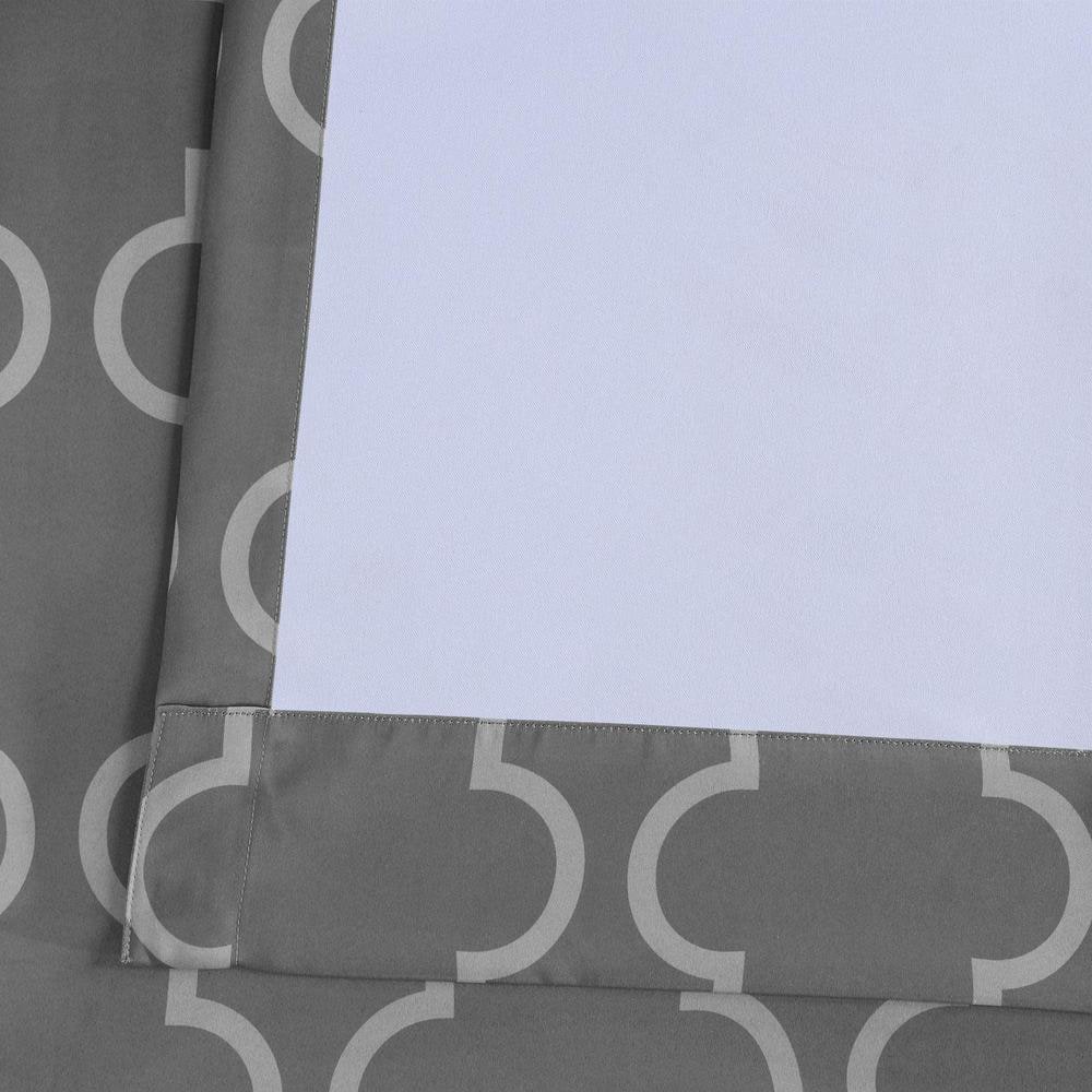 Seville Gray and Silver Blackout Polyester Window Panel