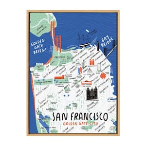 Sylvie "San Francisco Illustration" by Stacie Bloomfield of Gingiber Framed Canvas Wall Art