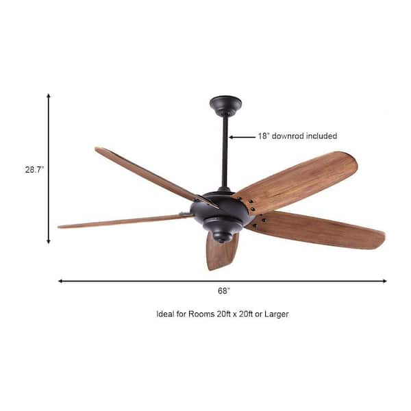 Home Decorators Collection Altura Dc 68 In Indoor Matte Black Dry Rated Ceiling Fan With Downrod Remote Control And Motor 68681 - Altura Ceiling Fan Remote Control Programming