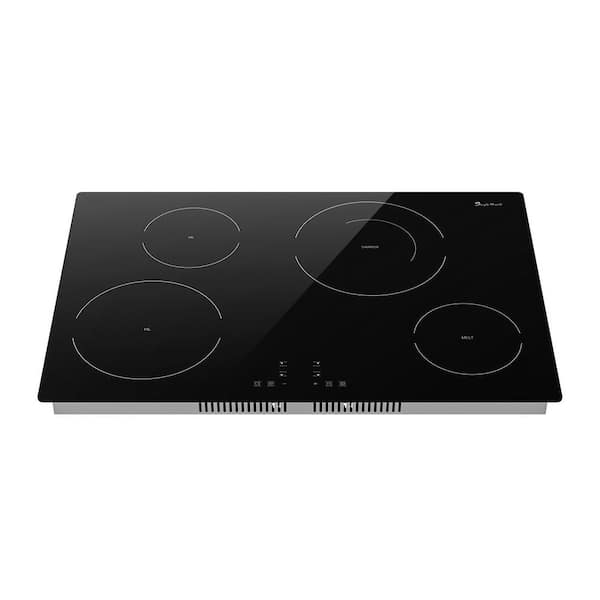 30 in. 4-Elements Ceramic Electric Cooktop in Black with Residual Heat Reminder and Automatic Shutdown