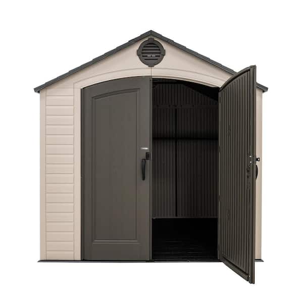 Lifetime 8 ft. W x 7.5 ft. D Resin Outdoor Storage Shed with 