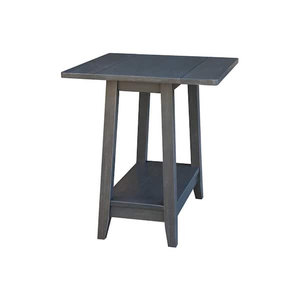 International Concepts 22 in. Washed Heather Gray Square Dropleaf