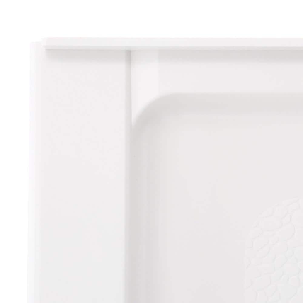 White 37'' x 38'' Veritek Square Shower Base with Center Drain