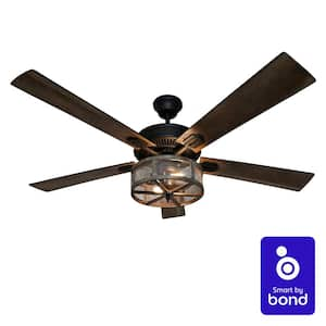 Dolly 52 in. LED Indoor Oil Rubbed Bronze ​WiFi Smart Ceiling Fan Compatible ​with Amazon Alexa and Google Home