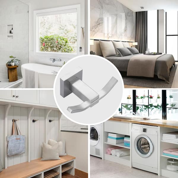 Stainless Steel Wall Mount J-Hook Double Robe/Towel Hook Bath Hardware Accessory in Brushed Nickel