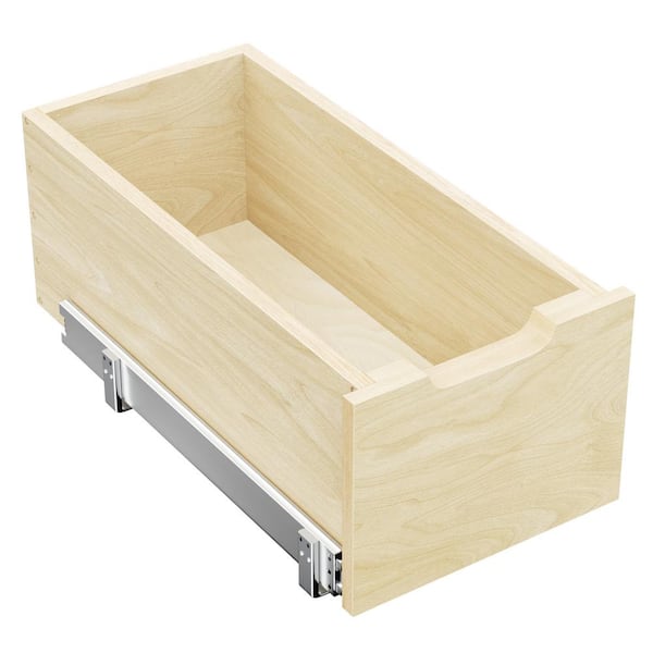 10.5 in. W Pull Out Cabinet Organizer 8 in. H Drawer with Full Extension Rail Slide Pull Out for Kitchen Pantry-Natural