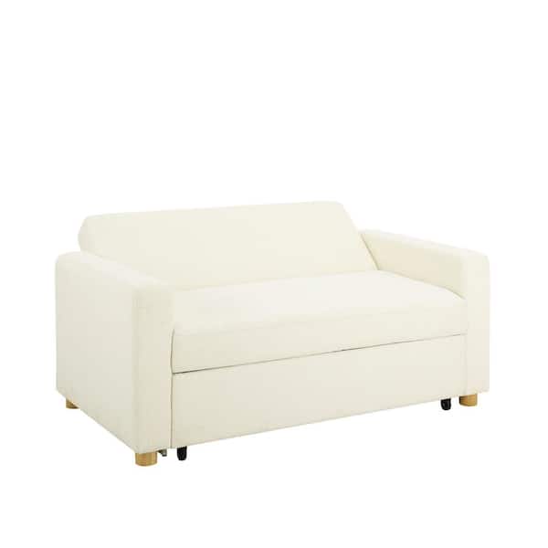 Sofá cama futón plegable convertible blanco crema, sofá cama para espa —  Brother's Outlet
