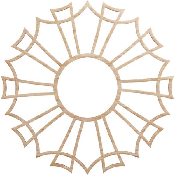 Ekena Millwork 0.25 in. x 7.75 in. x 22 in. Wood Medallion Moulding
