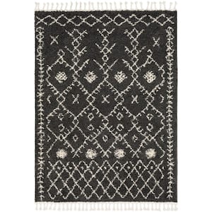 Farai Black 2 ft. x 3 ft. Geometric Area Rug