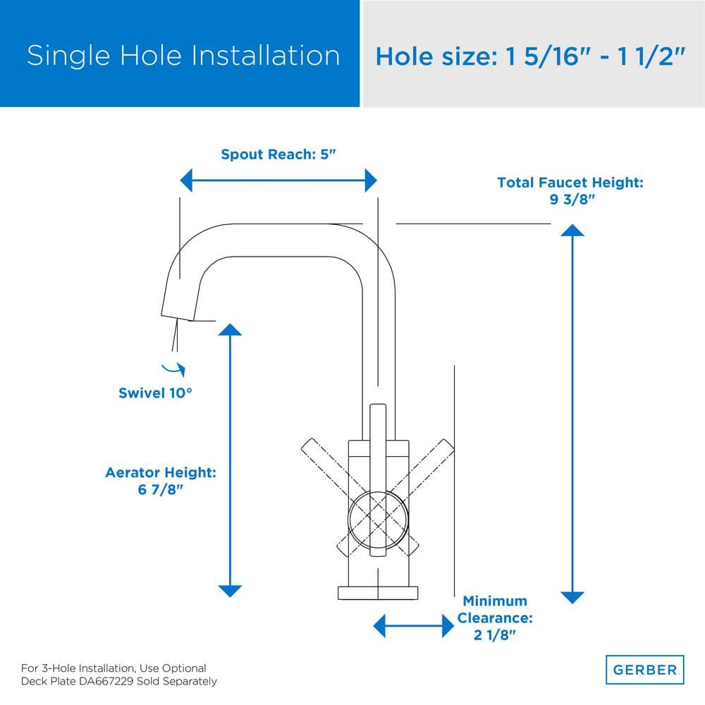 Parma Brushed Bronze Single Hole Bathroom Faucet with Metal Drain Assembly