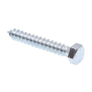 3/8 in. x 2-1/2 in. A307 Grade A Zinc Plated Steel Hex Lag Screws (50-Pack)