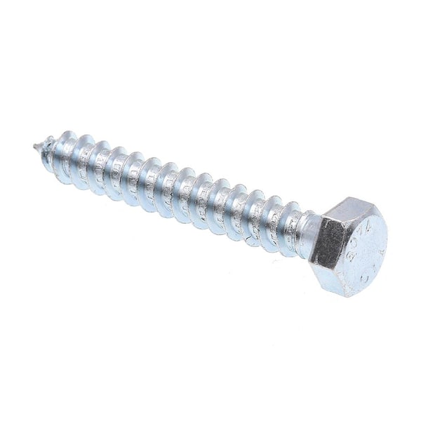 Prime-Line 3/8 in. x 2-1/2 in. A307 Grade A Zinc Plated Steel Hex Lag Screws (50-Pack)