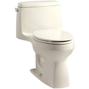 Kohler Santa Rosa Comfort Height 1 Piece 1 28 Gpf Compact Single Flush Elongated Toilet In White Seat Included K 0 The Home Depot