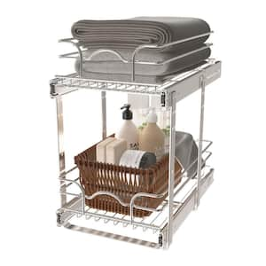 TRINITY 2-Compartment Sliding Wire Undersink Organizer (2-Pack) TBFC-22042  - The Home Depot