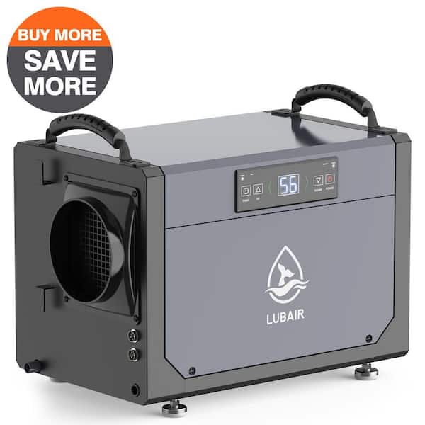 Edendirect 120 pt. 1,700 sq. ft. Quiet Bucketless Dehumidifier in Gray, with Drain Hose for Crawlspace, with Auto Defrost, No Pump