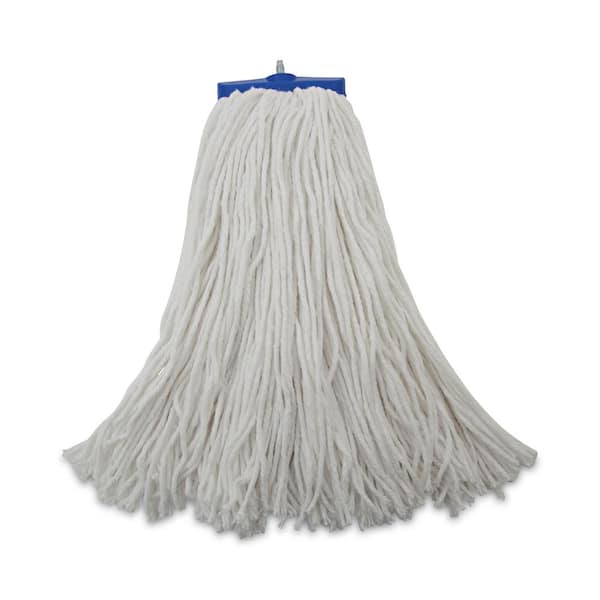Boardwalk 20 oz. Rayon Fiber Economical Lie-Flat Head Mop Head in White (12-Carton)