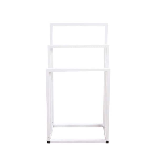 3 Tiers Hand Freestanding Towel Rack in White