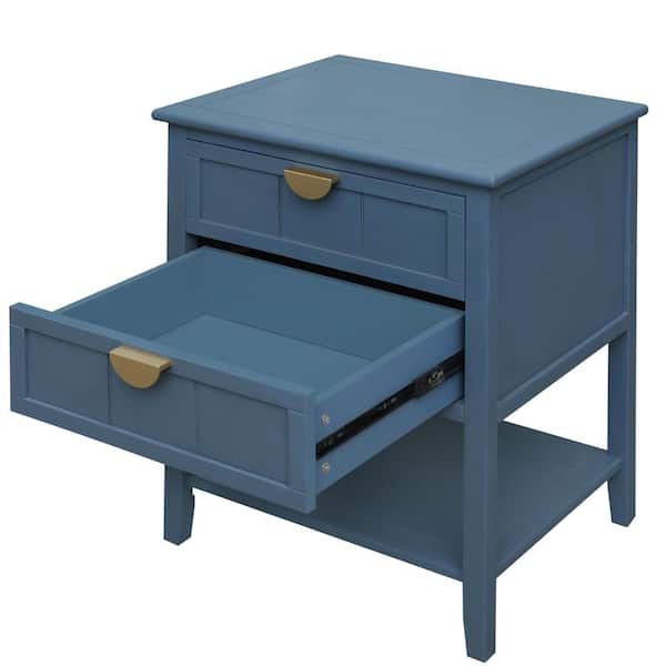 Unbranded 22.05 in. W x 15.75 in. D x 28.55 in. H Bathroom Blue Linen Cabinet