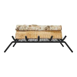 23 in. Black Steel Fireplace Grate