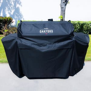 Oakford 1150 Pro Offset Smoker and 3-Burner Gas Grill Cover