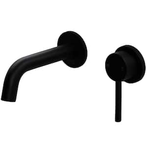 PATZ Single Handle Wall Mounted Faucet in Matte Black
