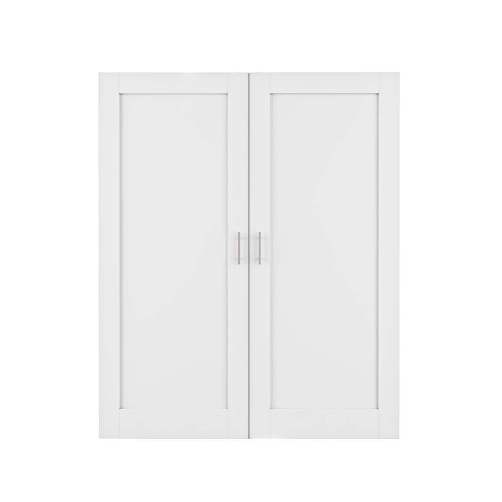 ARK DESIGN 64 in. x 80 in. (Double 32 in.) French Doors Panels White