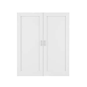 72 in. x 80 in. (Double 36 in.) French Doors Panels White Solid Core MDF Double Interior Door Slab With Ball Catch