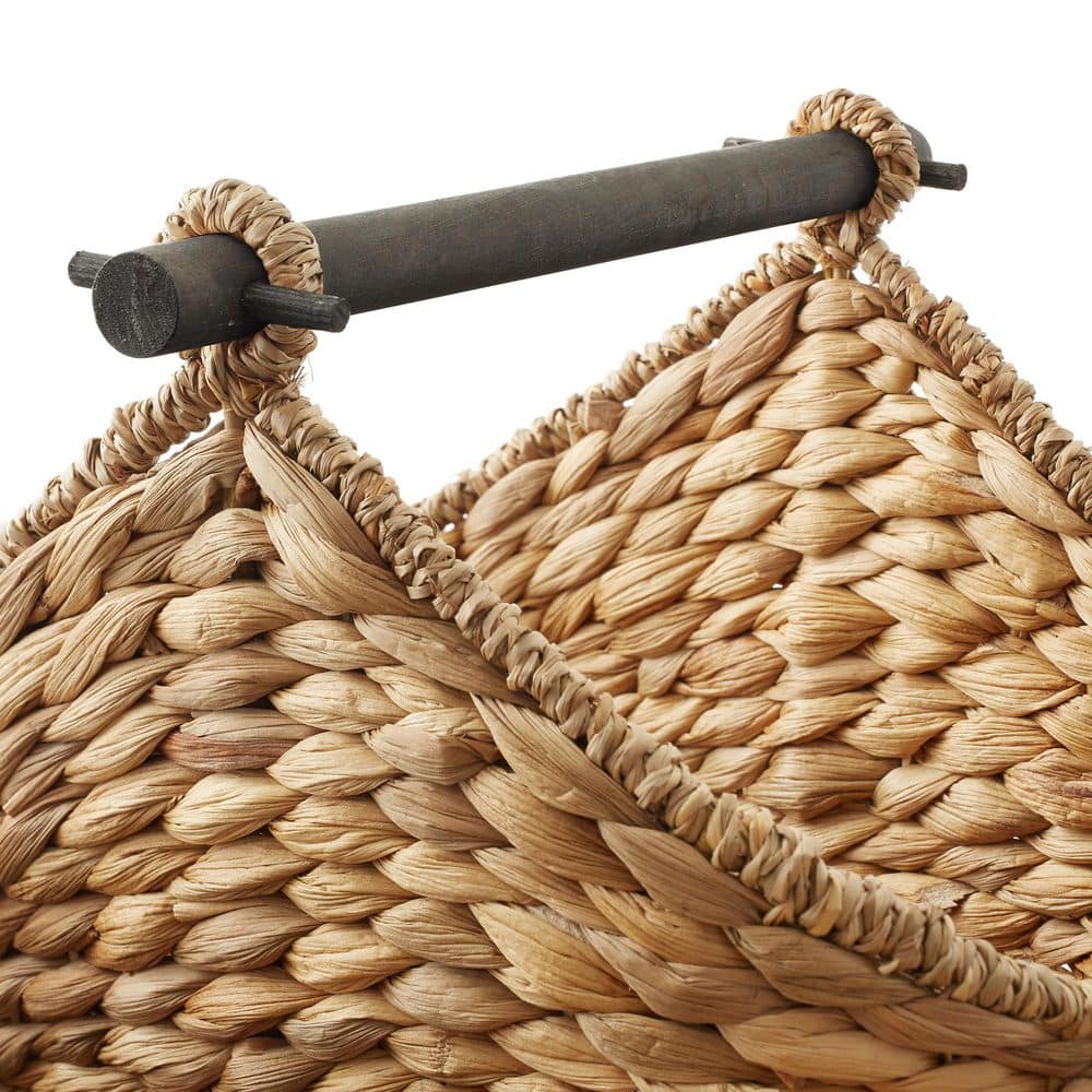 Natural Woven Water Hyacinth Wicker Bathroom Storage Basket