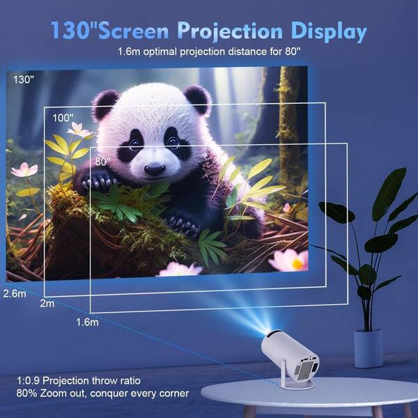 Lukyamzn 3840 x 2160 4K Auto Keystone Mini Portable