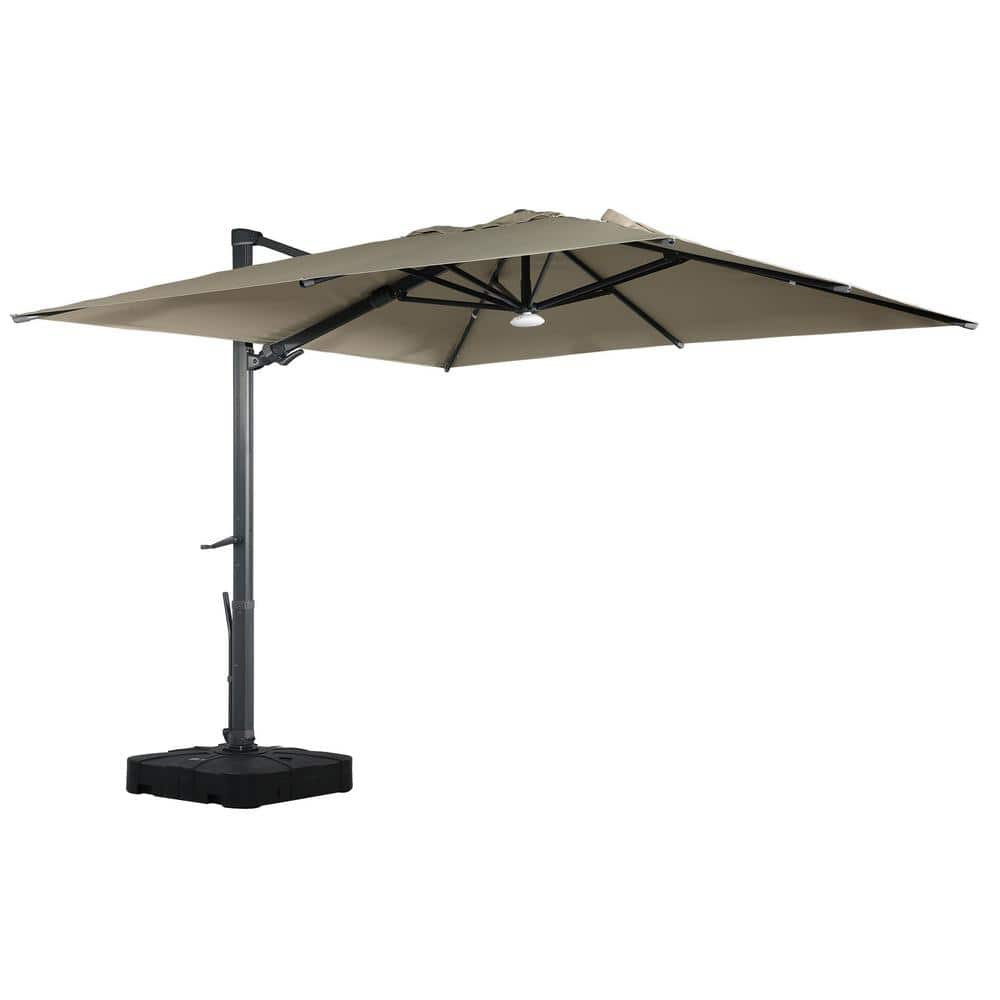 Boyel Living 10 ft 360° Rotation Square Cantilever Patio Umbrella with ...