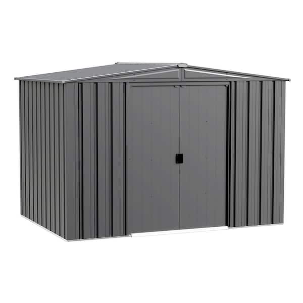 8 x 6 x 6.1 ft Charcoal Steel Shed (48 Sq. Ft. )