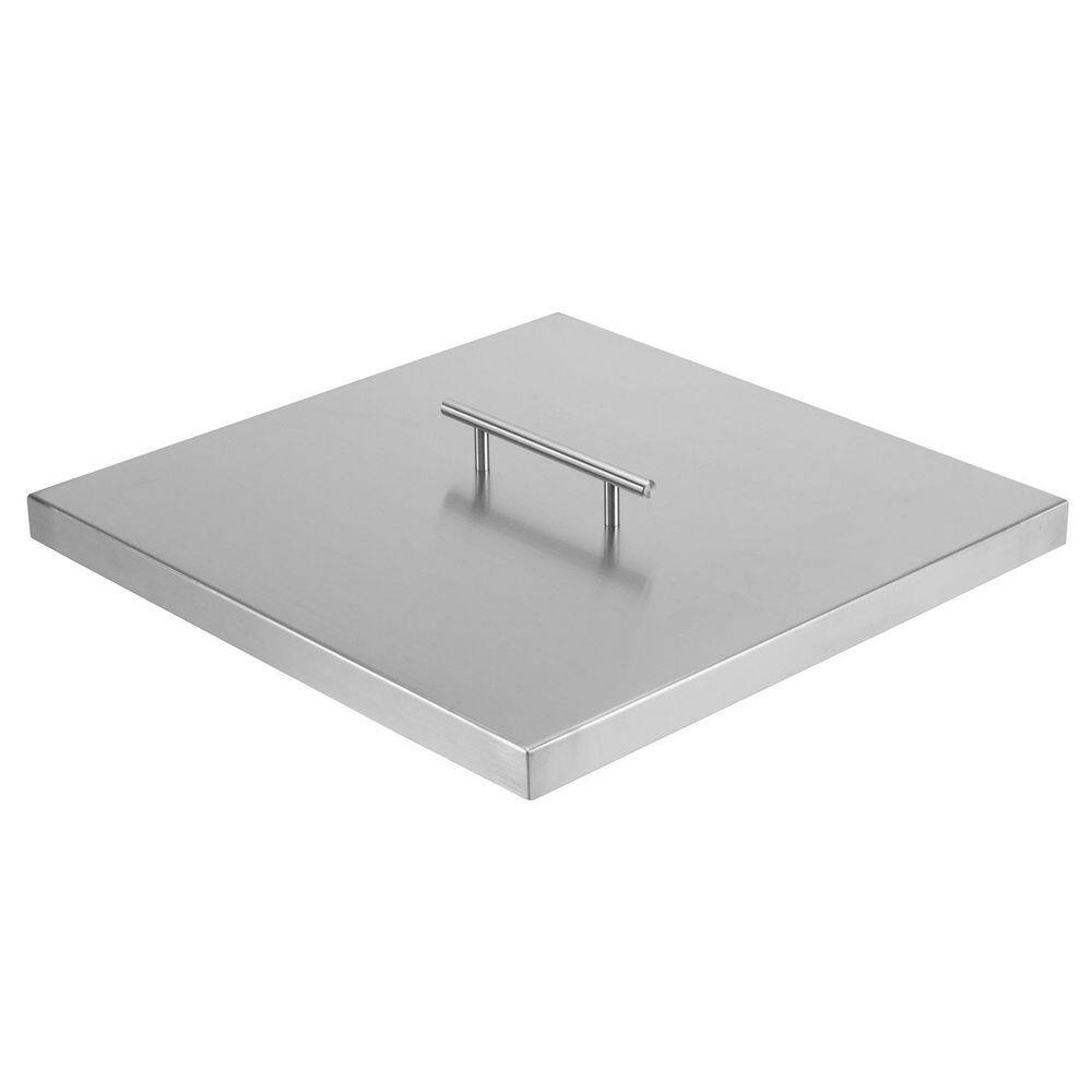 Stainless Steel Square Fire Pit Cover with Handle