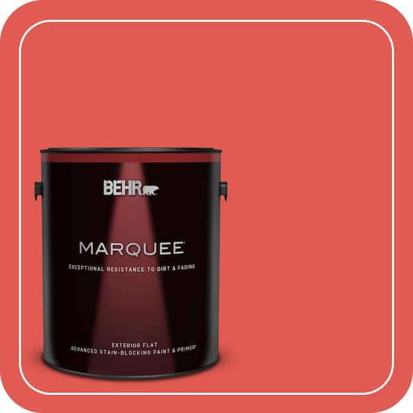 BEHR MARQUEE 1 gal. #170B-6 Lipstick Flat Exterior Paint & Primer