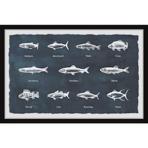 "Deep-Sea Fishes in Blue" by Marmont Hill Framed Animal Art Print 20 in. x 30 in.