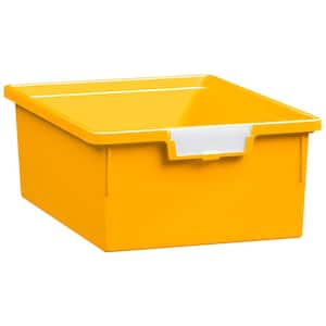 4 Gal. - Tote Tray - Slim Line 6 in. Storage Tray in Primary Yellow