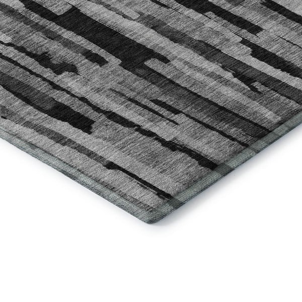 Mayfield Premium Machine Washable Abstract AMF1079 Gray 5 ft. x 7 ft. 6 in. Area Rug